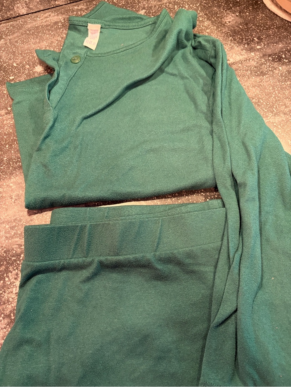 Women’s Green Lightweight Knit Pajama Set